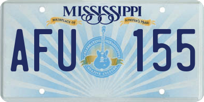 MS license plate AFU155