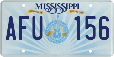 MS license plate AFU156