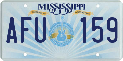 MS license plate AFU159