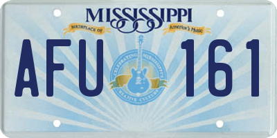 MS license plate AFU161