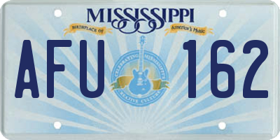 MS license plate AFU162
