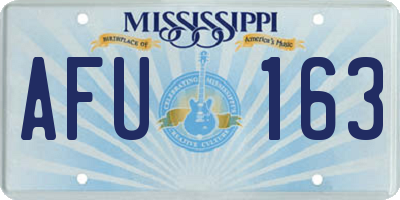 MS license plate AFU163