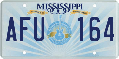 MS license plate AFU164