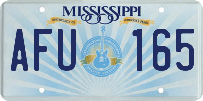 MS license plate AFU165