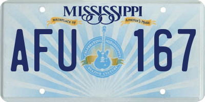 MS license plate AFU167