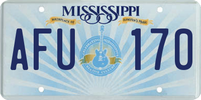 MS license plate AFU170