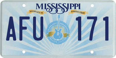 MS license plate AFU171