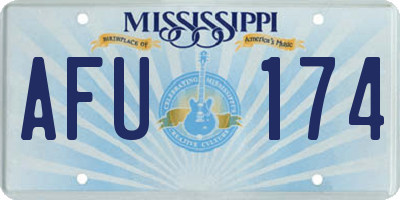 MS license plate AFU174