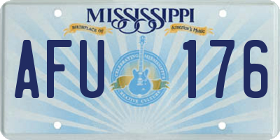 MS license plate AFU176