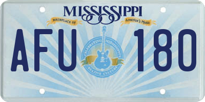 MS license plate AFU180