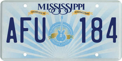 MS license plate AFU184