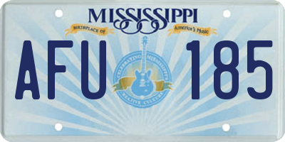 MS license plate AFU185