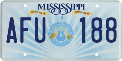 MS license plate AFU188