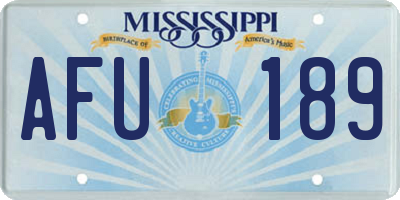 MS license plate AFU189