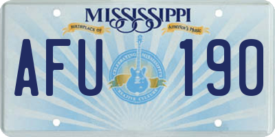 MS license plate AFU190