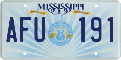 MS license plate AFU191