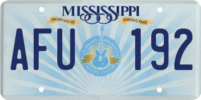 MS license plate AFU192