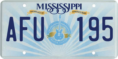 MS license plate AFU195