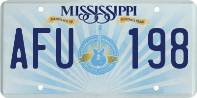 MS license plate AFU198