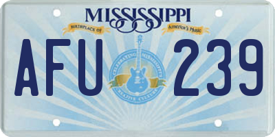 MS license plate AFU239