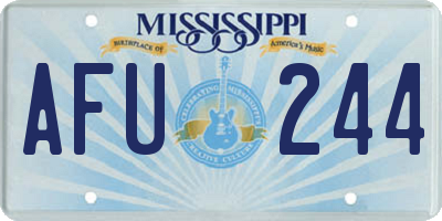 MS license plate AFU244