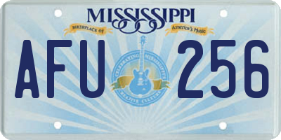 MS license plate AFU256
