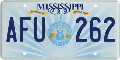 MS license plate AFU262