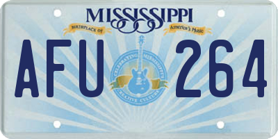 MS license plate AFU264