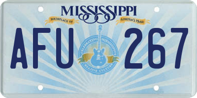 MS license plate AFU267