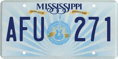 MS license plate AFU271