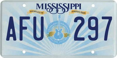MS license plate AFU297