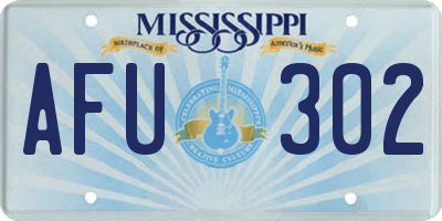 MS license plate AFU302
