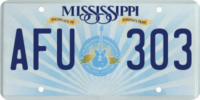 MS license plate AFU303