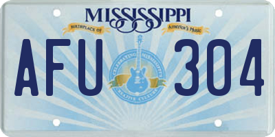 MS license plate AFU304