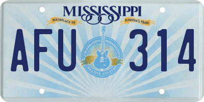 MS license plate AFU314