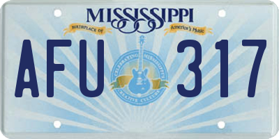 MS license plate AFU317
