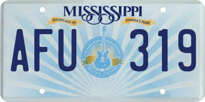 MS license plate AFU319