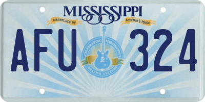 MS license plate AFU324