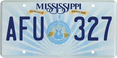 MS license plate AFU327