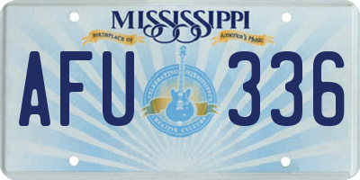 MS license plate AFU336