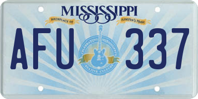 MS license plate AFU337