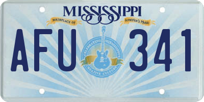 MS license plate AFU341