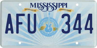 MS license plate AFU344