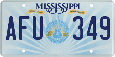 MS license plate AFU349