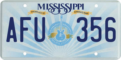 MS license plate AFU356