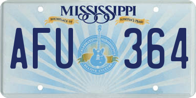 MS license plate AFU364
