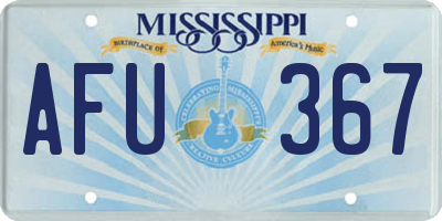 MS license plate AFU367