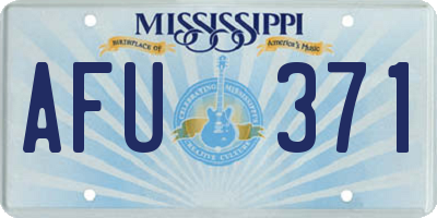 MS license plate AFU371