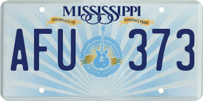 MS license plate AFU373