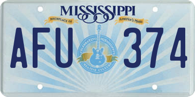 MS license plate AFU374